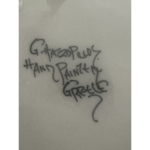 Hand-Painted Greece Blue & White Tureen with Lid • Very Rare Vintage Ceramic - Picture 3 of 14